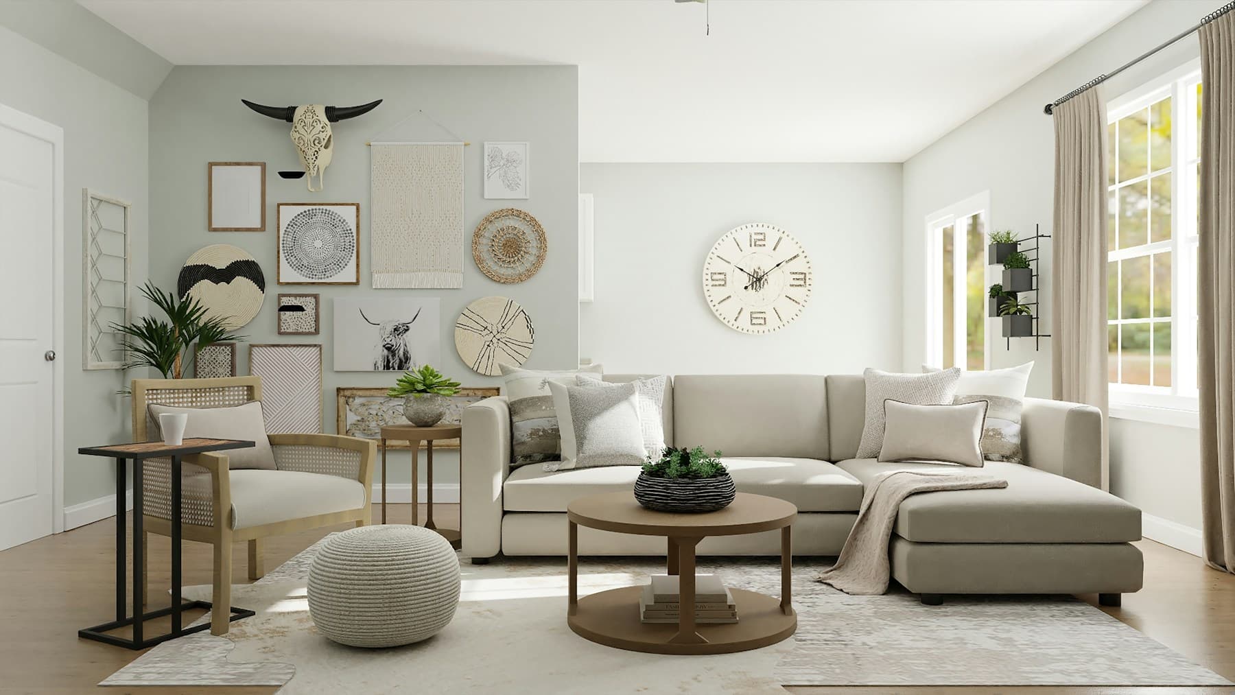 Natural textures and a quiet collection of art in a light-filled home