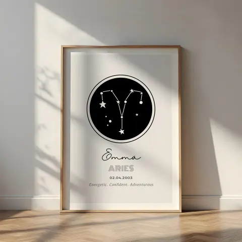 Personalized Aries Constellation Print