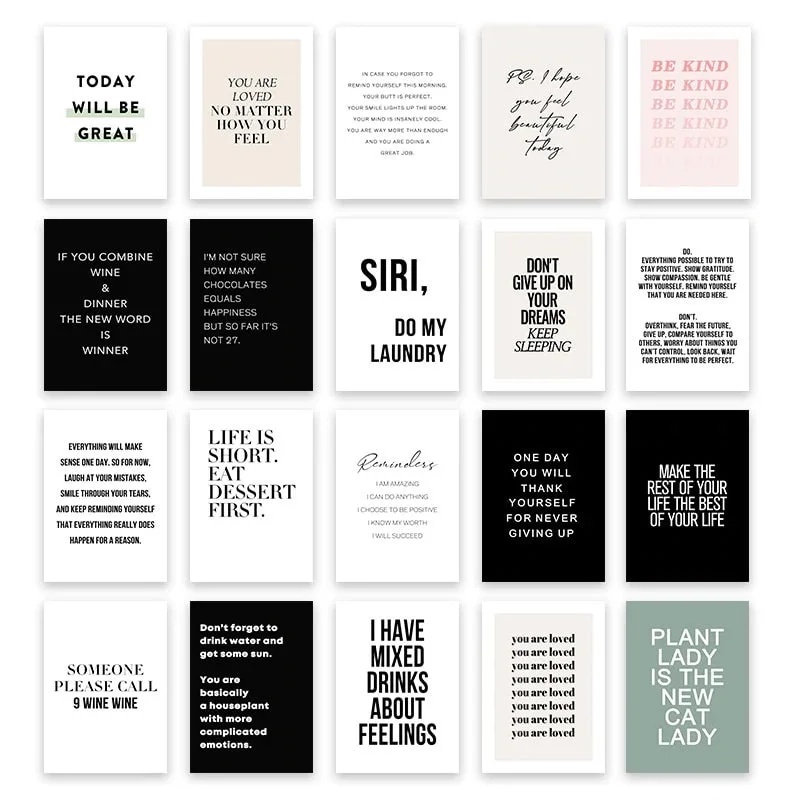 Minimalist Inspirational Quote Print — artwork and room styling example
