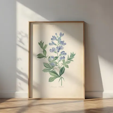 Vintage Baptisia Australis Canvas Print