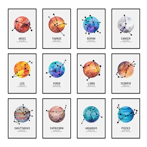 Zodiac Constellation Canvas Print